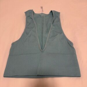Urban Outfitters Teal Ribbed Tank Top